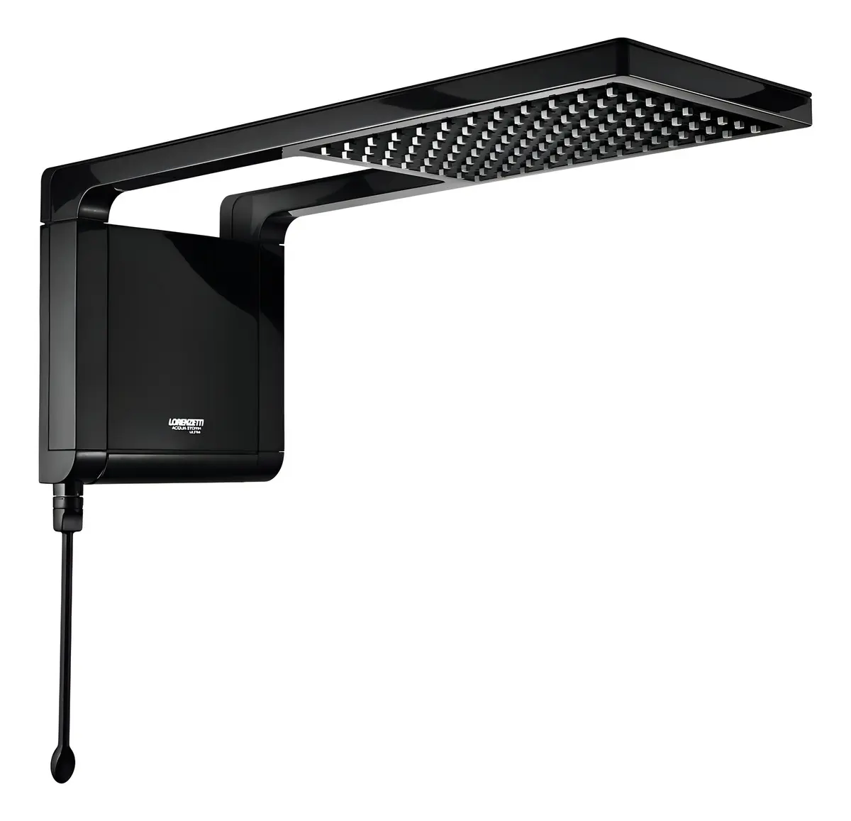 Chuveiro Lorenzetti Acqua Storm Ultra preto com espalhador quadrado