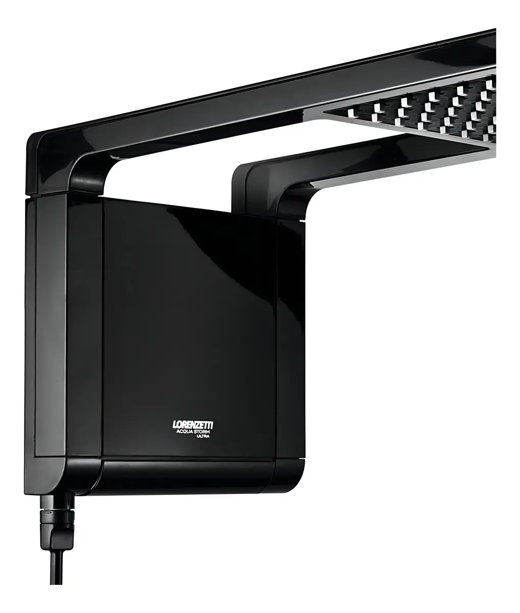 Chuveiro Lorenzetti Acqua Storm Ultra preto com espalhador quadrado — imagem complementar
