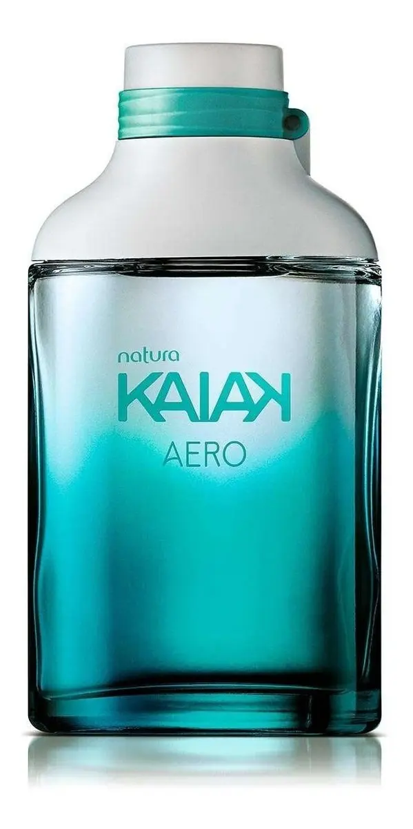 Frasco verde do perfume Natura Kaiak Aero masculino 100 mL