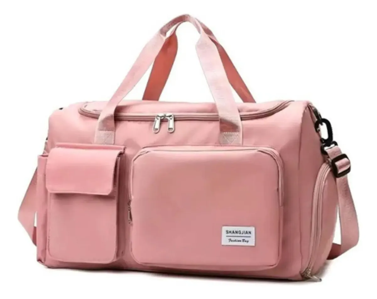 Bolsa de mão Bigg Dogg rosa lisa para viagem e academia