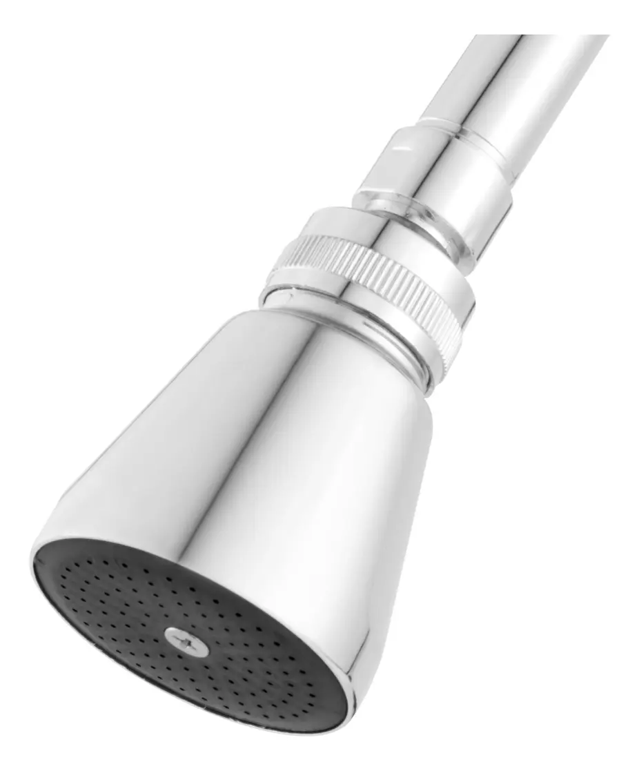 Ducha Bto Jato Forte cromada com tubo de parede e espalhador redondo — outra vista do produto