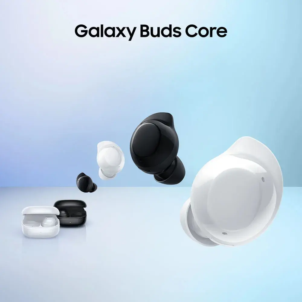 Par de fones Samsung Galaxy Buds Core na cor preta — imagem complementar
