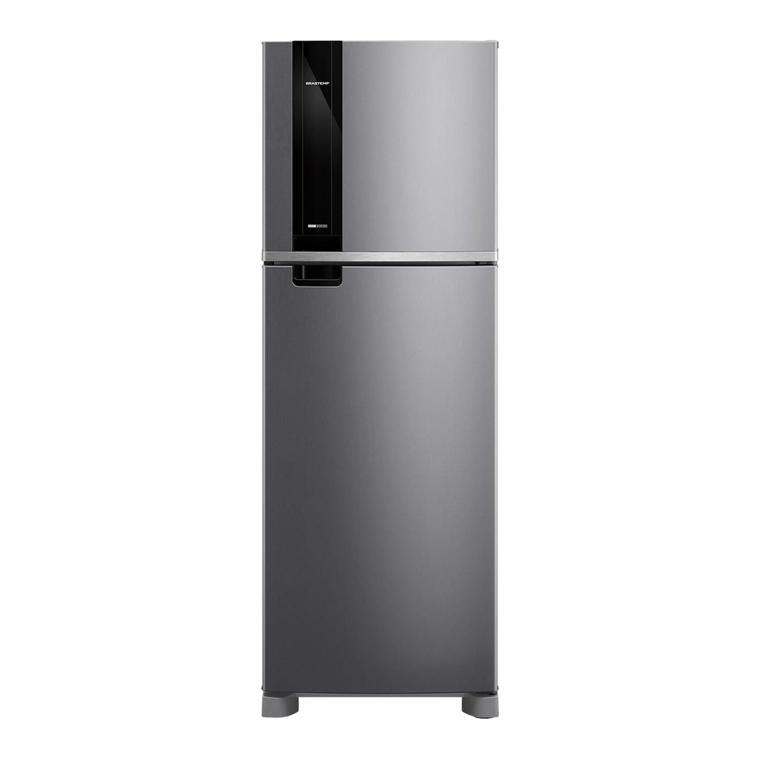 Geladeira Brastemp BRM46MK inox de 385 litros vista de frente