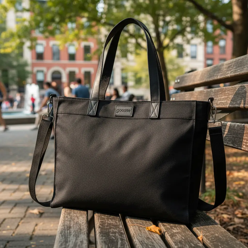 Bolsa Gocase Tote Daily Clear preta com alças
