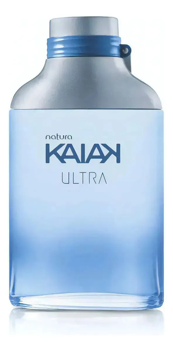 Frasco azul do desodorante colônia Natura Kaiak Ultra 100 mL