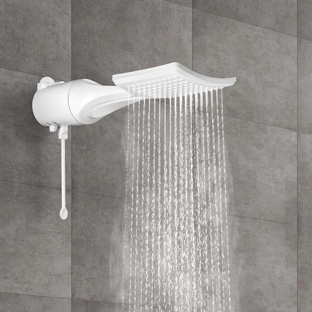 Lorenzetti Loren Shower Eletrônico branco com haste de comando — outra vista do produto